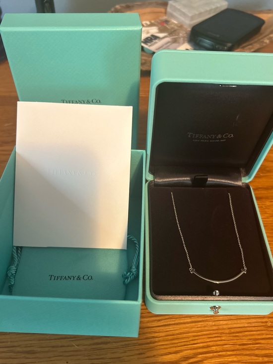 Tiffany & Co. Jewelry - Tiffany & Co. - Tiffany T Smile 18k white gold Necklace with Signature Blue Box